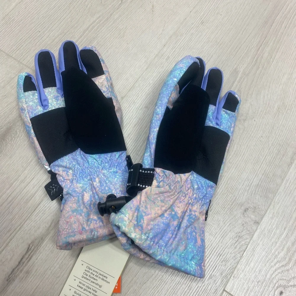 All in Motion Kids Snow Sport Gloves- Pastel and Lavender